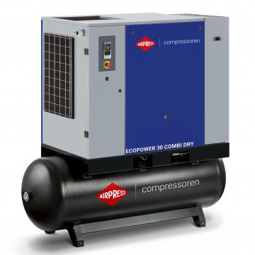 Screw compressor EcoPower 30B Combi Dry 10 bar 30 HP/22 kW 3216 l/min 500 l