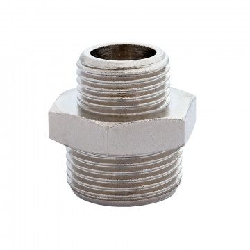 Редукція ніпельна 3/8" ГЗ x 1/2" ГЗ